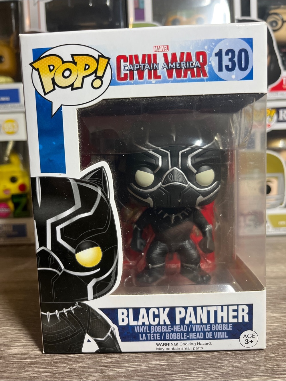 Funko Pop! Marvel Black Panther (Black, White, Yellow) #130